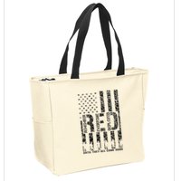 Red Friday Military Veteran Remember Everyone Deployed Zip Tote Bag