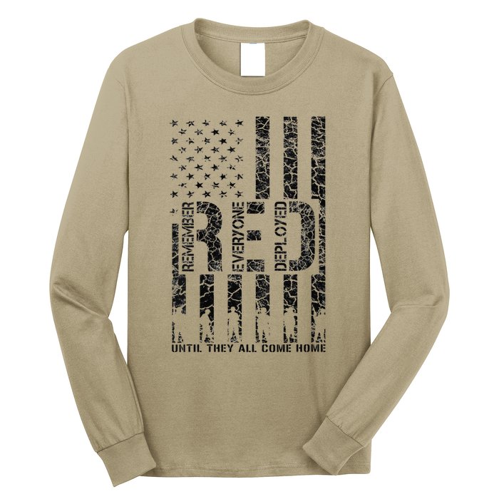 Red Friday Military Veteran Remember Everyone Deployed Long Sleeve Shirt