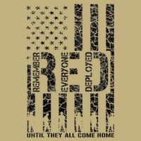 Red Friday Military Veteran Remember Everyone Deployed Button