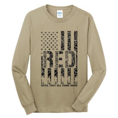Red Friday Military Veteran Remember Everyone Deployed Tall Long Sleeve T-Shirt