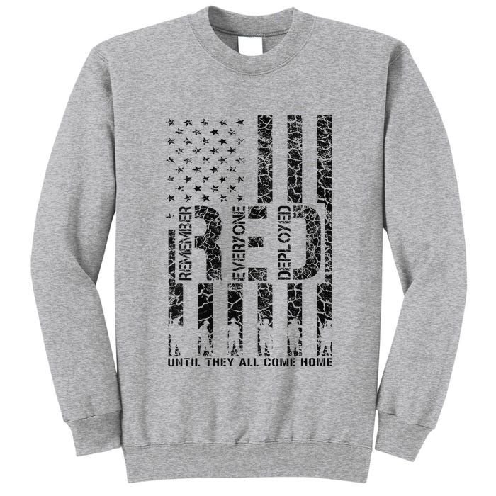 Red Friday Military Veteran Remember Everyone Deployed Tall Sweatshirt