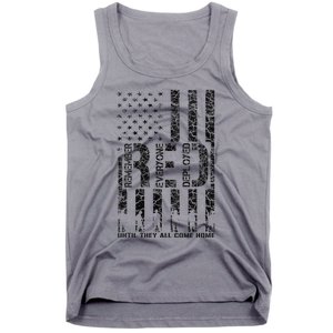 Red Friday Military Veteran Remember Everyone Deployed Tank Top