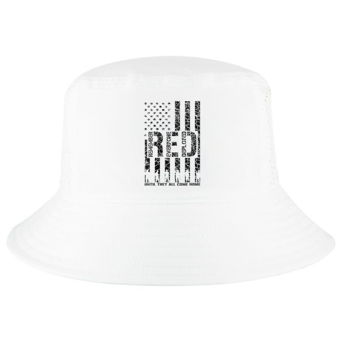 Red Friday Military Veteran Remember Everyone Deployed Cool Comfort Performance Bucket Hat