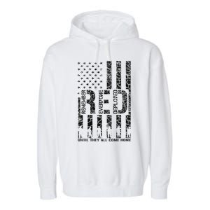 Red Friday Military Veteran Remember Everyone Deployed Garment-Dyed Fleece Hoodie