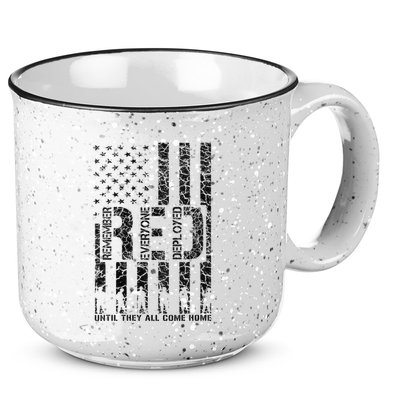 Red Friday Military Veteran Remember Everyone Deployed 15oz Campfire Ceramic Mug