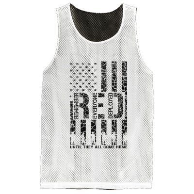 Red Friday Military Veteran Remember Everyone Deployed Mesh Reversible Basketball Jersey Tank