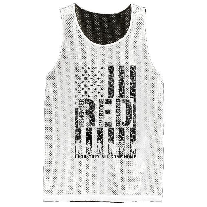 Red Friday Military Veteran Remember Everyone Deployed Mesh Reversible Basketball Jersey Tank