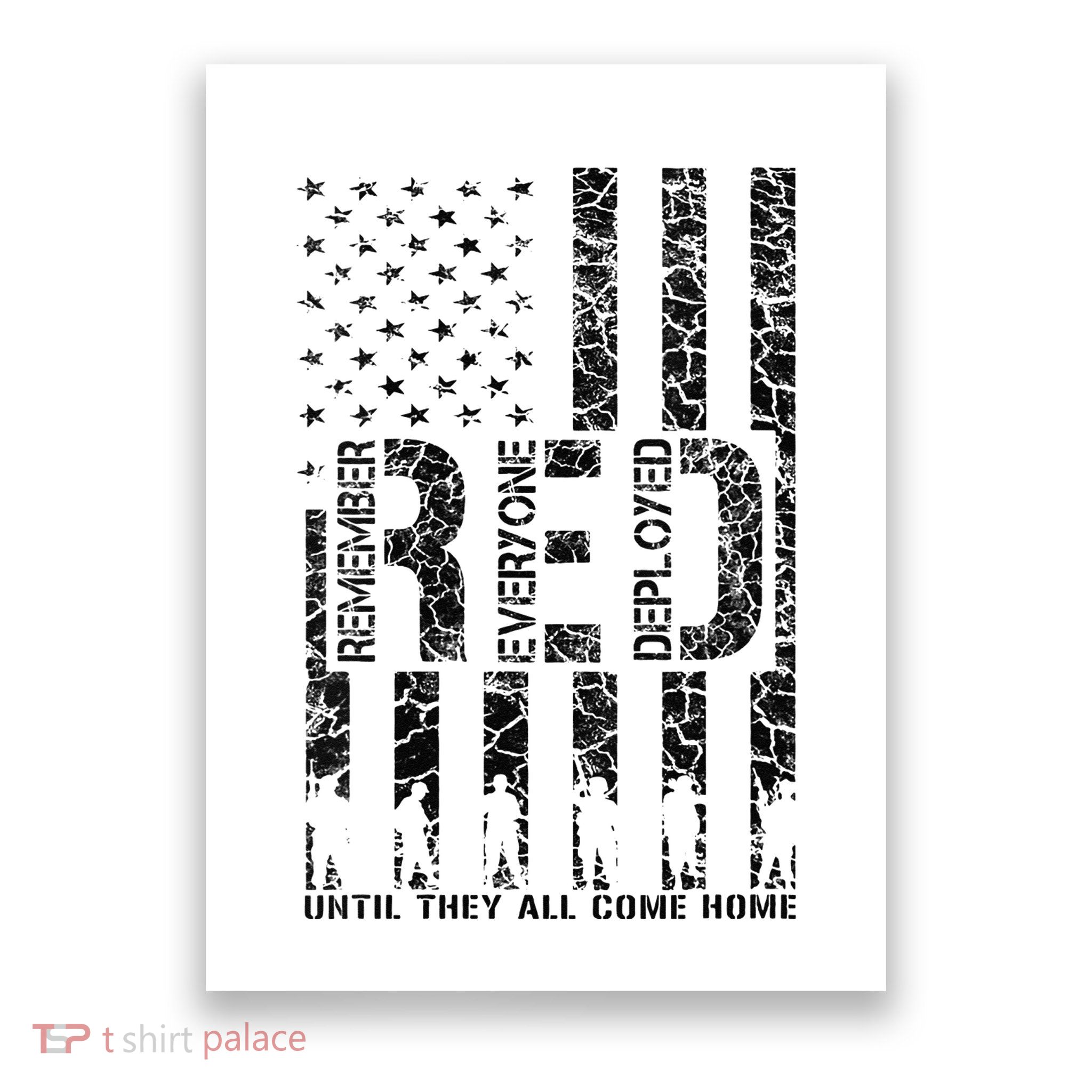 Red Friday Military Veteran Remember Everyone Deployed Poster
