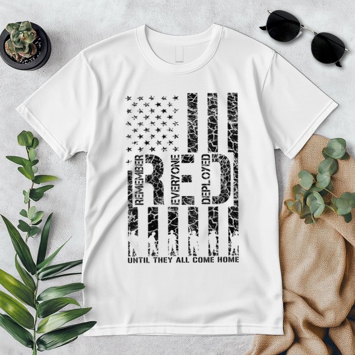 Red Friday Military Veteran Remember Everyone Deployed Premium T-Shirt