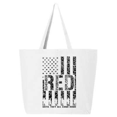 Red Friday Military Veteran Remember Everyone Deployed 25L Jumbo Tote