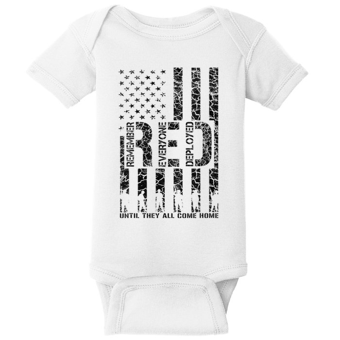 Red Friday Military Veteran Remember Everyone Deployed Baby Bodysuit