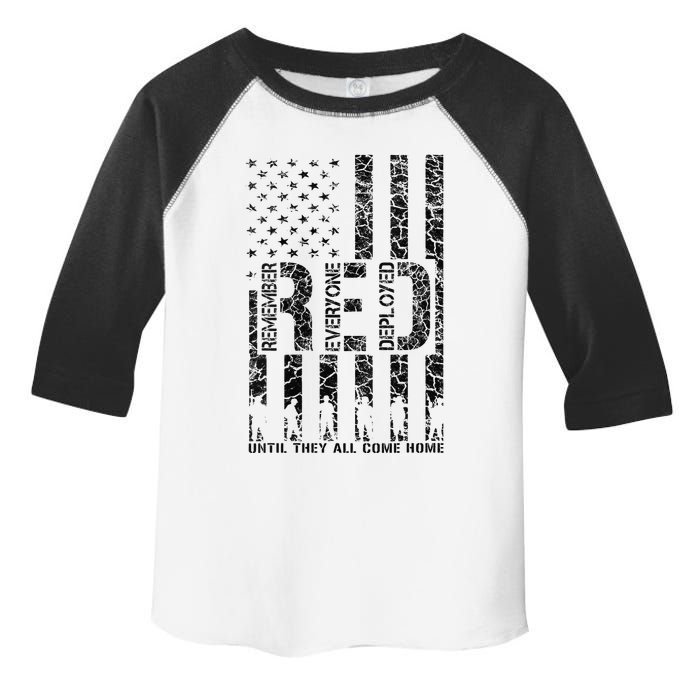 Red Friday Military Veteran Remember Everyone Deployed Toddler Fine Jersey T-Shirt