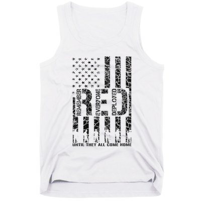 Red Friday Military Veteran Remember Everyone Deployed Tank Top