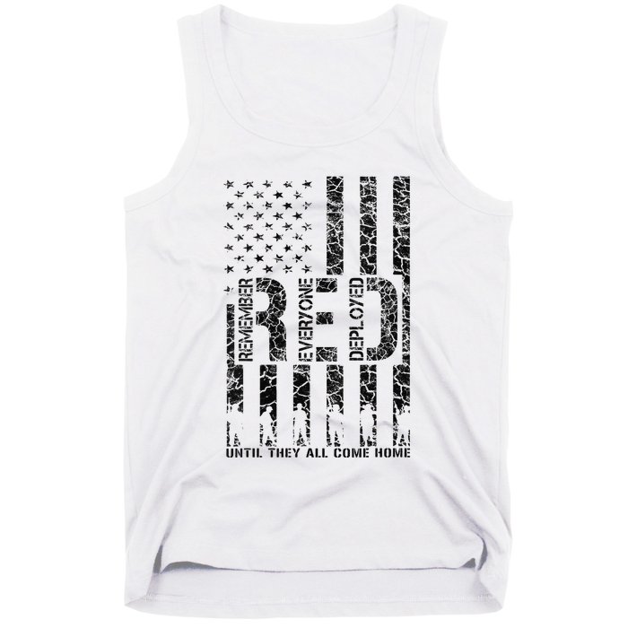 Red Friday Military Veteran Remember Everyone Deployed Tank Top