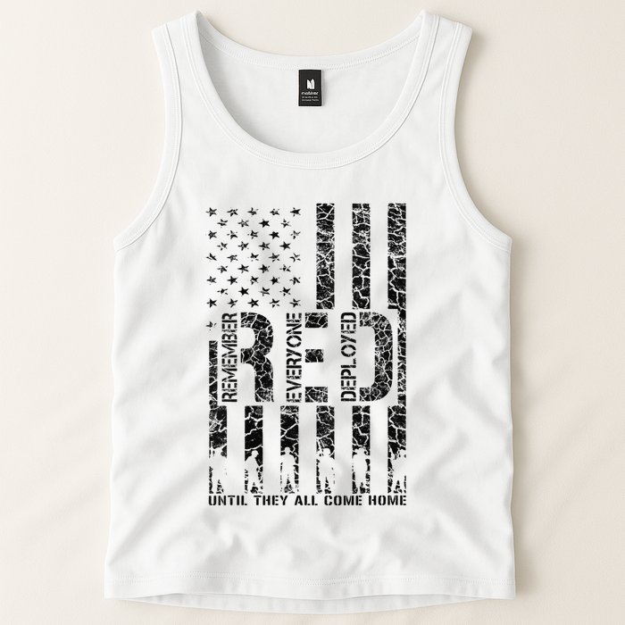 Red Friday Military Veteran Remember Everyone Deployed Tank Top