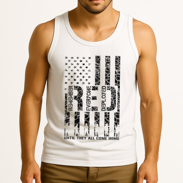 Red Friday Military Veteran Remember Everyone Deployed Tank Top