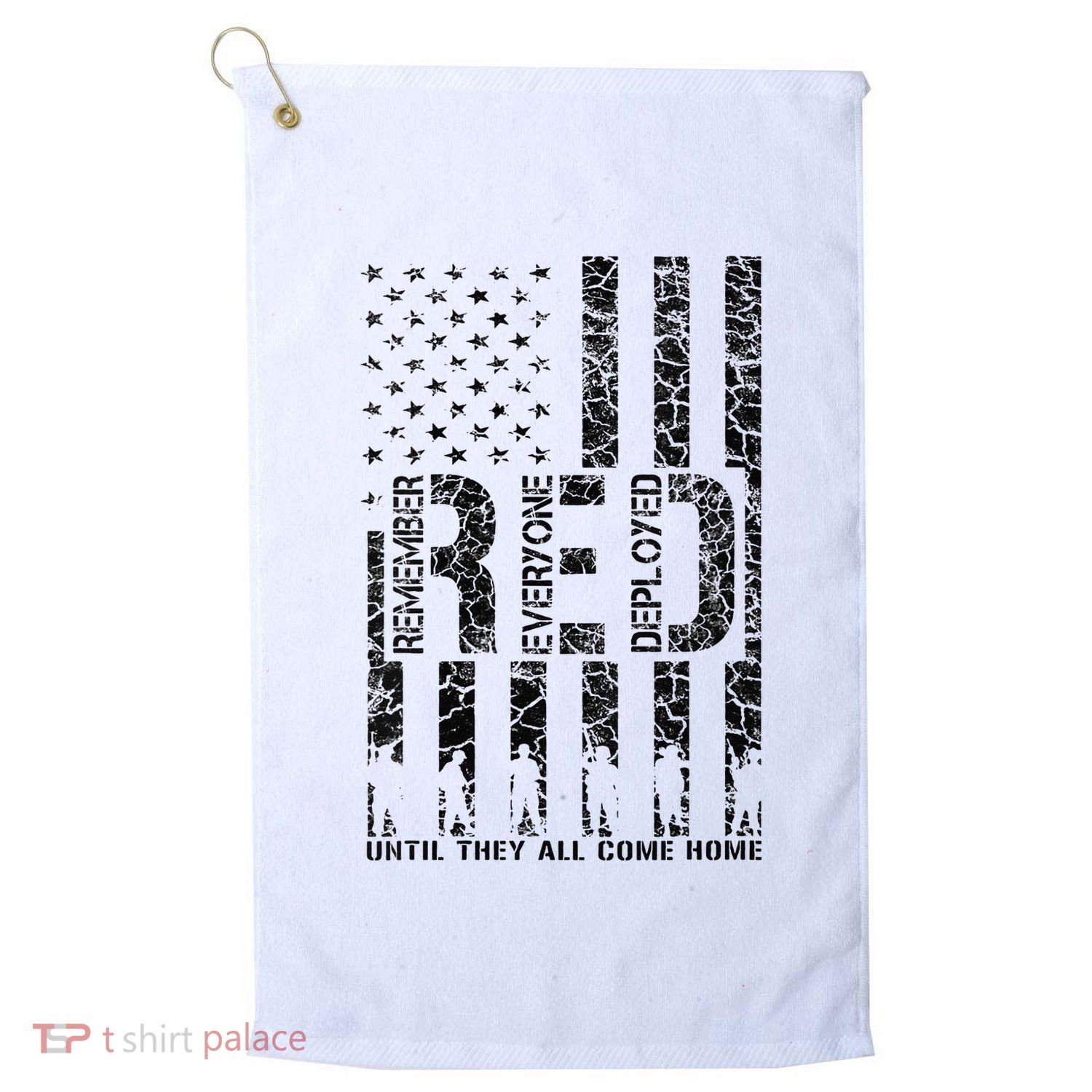 Red Friday Military Veteran Remember Everyone Deployed Golf Towel