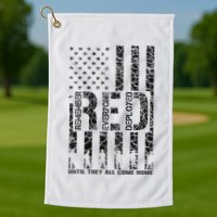 Red Friday Military Veteran Remember Everyone Deployed Golf Towel