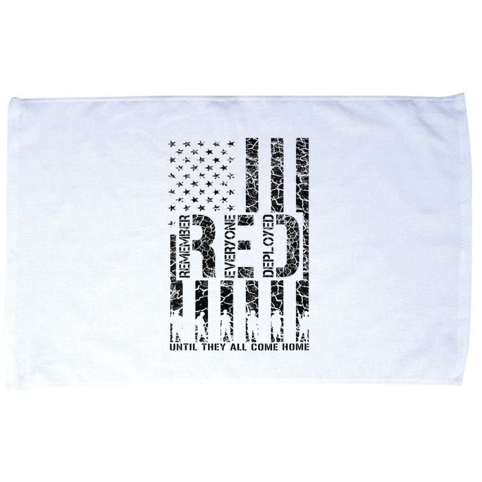Red Friday Military Veteran Remember Everyone Deployed Microfiber Hand Towel