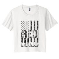 Red Friday Military Veteran Remember Everyone Deployed Crop Top