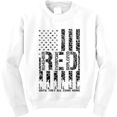 Red Friday Military Veteran Remember Everyone Deployed Kids Sweatshirt