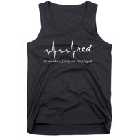 RED Friday Military Remember Everyone Deployed Heartbeat Tank Top