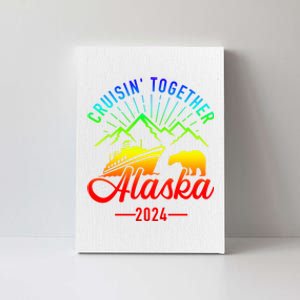 Retro Friends Matching Family Group Alaska Cruise 2024 Gift Canvas