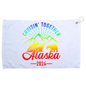 Retro Friends Matching Family Group Alaska Cruise 2024 Gift Grommeted Golf Towel