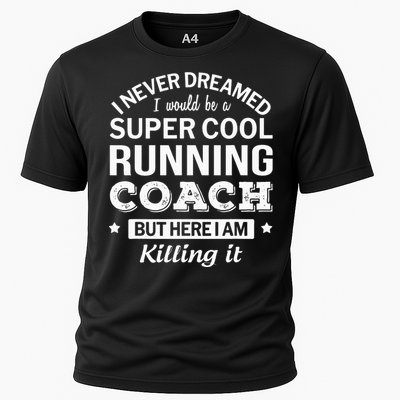 Running For Mom Marathoner Runner Coach Racing Cooling Performance Crew T-Shirt