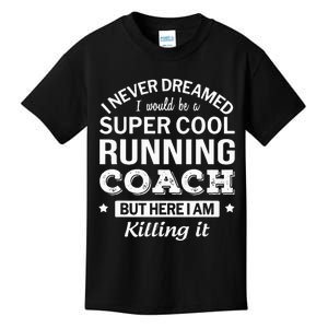 Running For Mom Marathoner Runner Coach Racing Kids T-Shirt