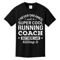 Running For Mom Marathoner Runner Coach Racing Kids T-Shirt