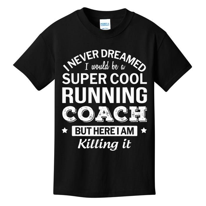 Running For Mom Marathoner Runner Coach Racing Kids T-Shirt