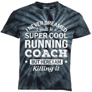 Running For Mom Marathoner Runner Coach Racing Kids Tie-Dye T-Shirt