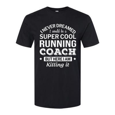 Running For Mom Marathoner Runner Coach Racing Softstyle CVC T-Shirt