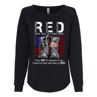 R.E.D Friday Military Remember Everyone Deployed Womens California Wash Sweatshirt