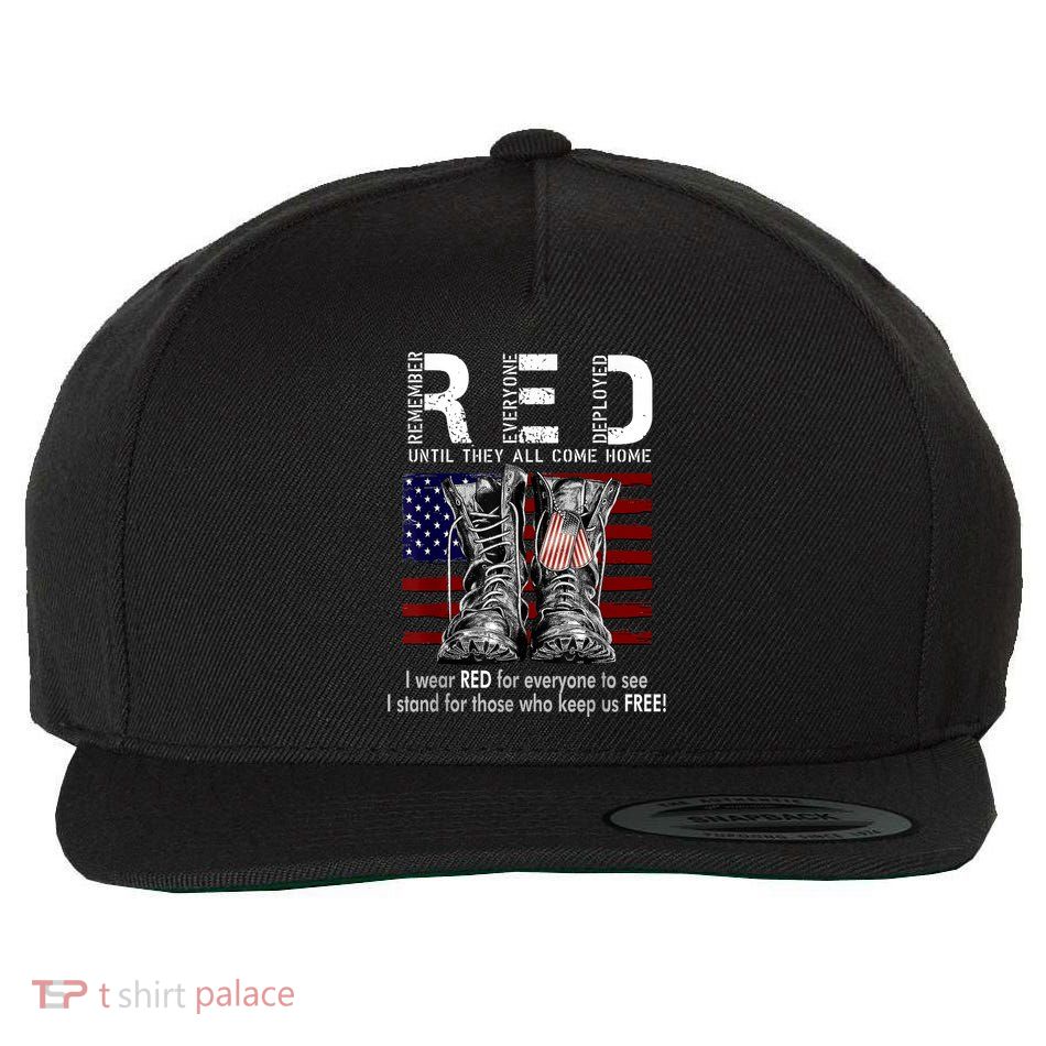 R.E.D Friday Military Remember Everyone Deployed Wool Snapback Cap