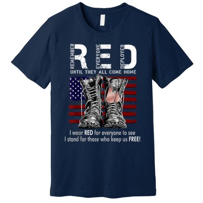 R.E.D Friday Military Remember Everyone Deployed Premium T-Shirt