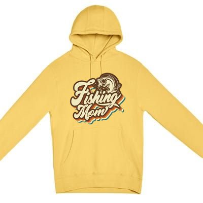 Retro Fishing Mom Sports Mama Mothers Day Gift Premium Pullover Hoodie