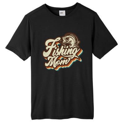 Retro Fishing Mom Sports Mama Mothers Day Gift Tall Fusion ChromaSoft Performance T-Shirt