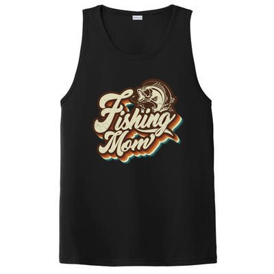 Retro Fishing Mom Sports Mama Mothers Day Gift PosiCharge Competitor Tank