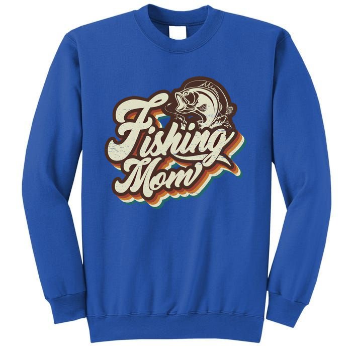 Retro Fishing Mom Sports Mama Mothers Day Gift Sweatshirt