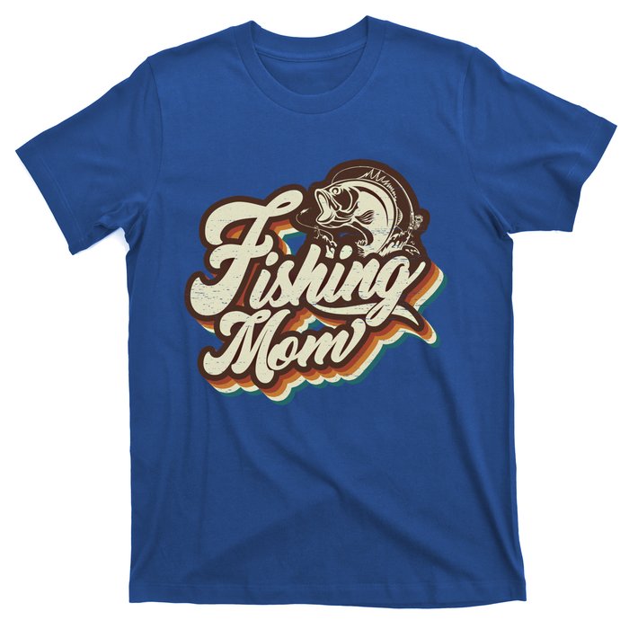 Retro Fishing Mom Sports Mama Mothers Day Gift T-Shirt