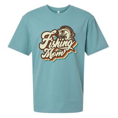 Retro Fishing Mom Sports Mama Mothers Day Gift Sueded Cloud Jersey T-Shirt