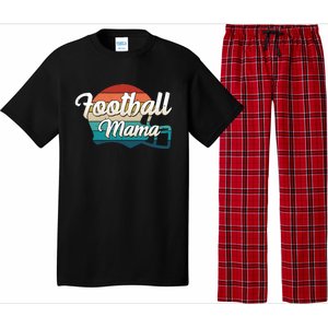 Retro Football Mama Helmet Coach Player Mom Team Cool Gift Pajama Set