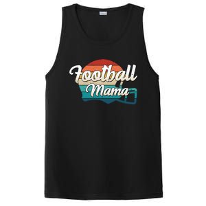 Retro Football Mama Helmet Coach Player Mom Team Cool Gift PosiCharge Competitor Tank