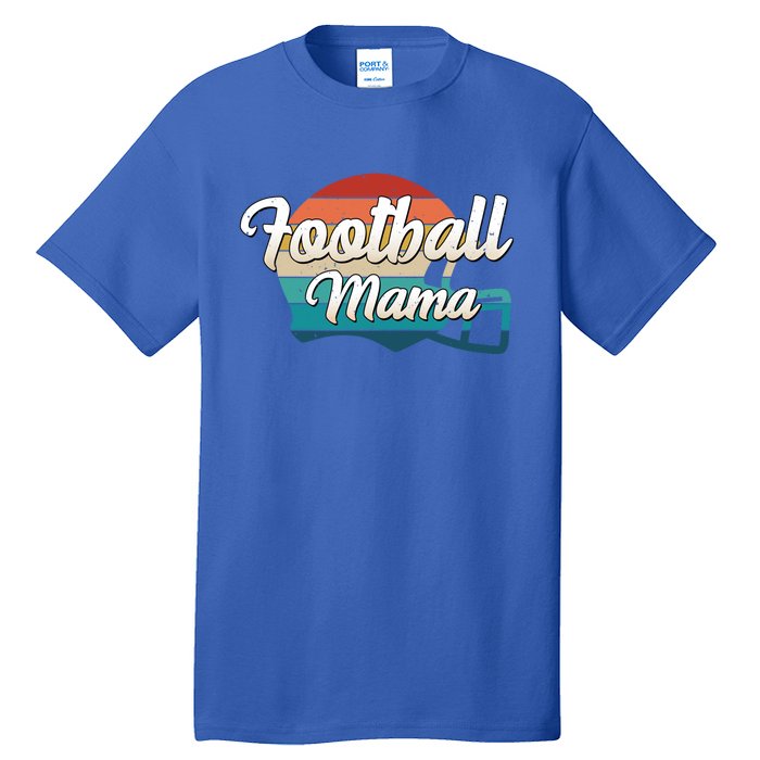 Retro Football Mama Helmet Coach Player Mom Team Cool Gift Tall T-Shirt