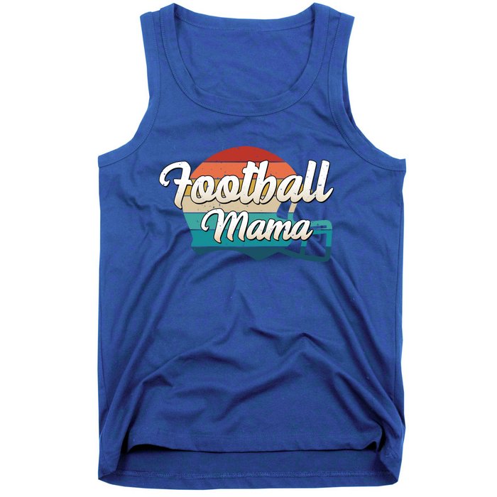 Retro Football Mama Helmet Coach Player Mom Team Cool Gift Tank Top