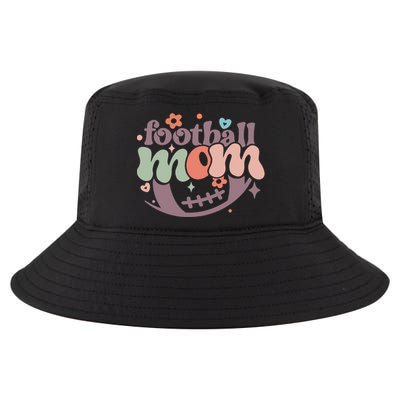 Retro Football Mom Game Groovy American Football Mama Gift Cool Comfort Performance Bucket Hat