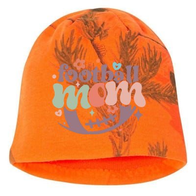 Retro Football Mom Game Groovy American Football Mama Gift Kati - Camo Knit Beanie