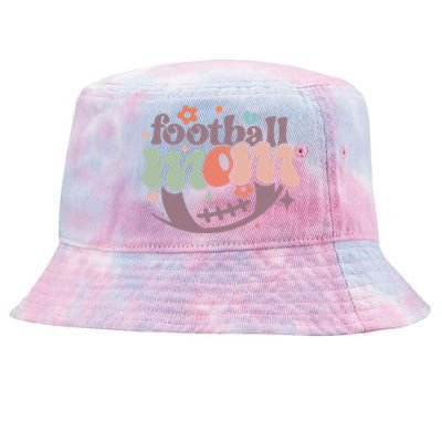 Retro Football Mom Game Groovy American Football Mama Gift Tie-Dyed Bucket Hat